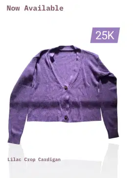 Crop cardigan rajut