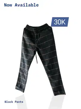Celana bahan garis