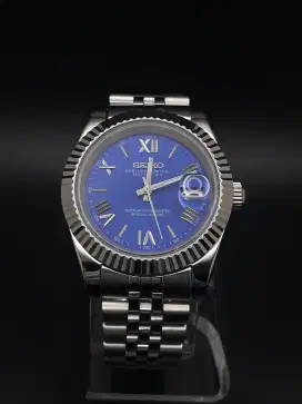 Seiko mod datejust royal blue roman dial nh35