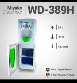 Miyako Dispenser WD 389HC Air Dingin dan Air Panas Ada Rak Bawah