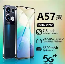smartphone  hp Murah A57 7.5Inci handphone RAM 6GB/ROM 512GB 6800mAh