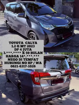 TOYOTA CALYA 1.2 G MT 2023 DP 4 JUTA