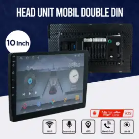 Head Unit Mobil Double Din Media Player HD WIFI GPS Android 10 Inch
