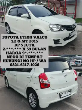 TOYOTA ETIOS VALCO 1.2 G MT 2015 DP 5 JUTA