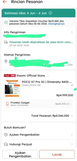 Poco x7 pro baru segel dus resmi
