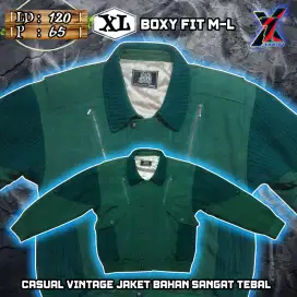 JAKET VINTAGE HARRINGTON PRIA TEBAL