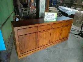 Bufet minimalis barang ready siap kirim full jati