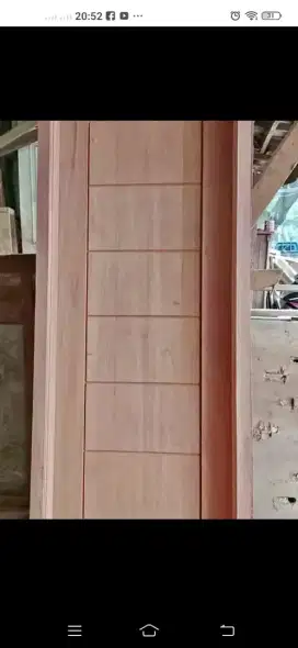 Pintu minimalis Nya ready dari kayu bekas Meranti oven berkualitas