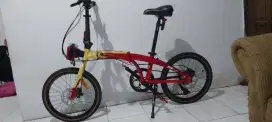 Sepeda lipat ecosmo ironman upgrade RAZE frame alloy
