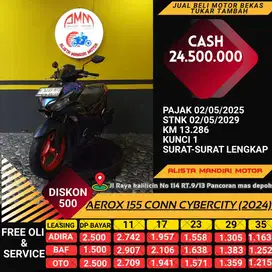 KM 13 RB DP 1,5 JUTA AJA !! AEROX 155 CONN CYBERCITY 2024