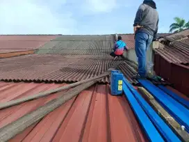 Tukang bangunan, perbaikan atap bocor, renovasi rumah, pasang baja