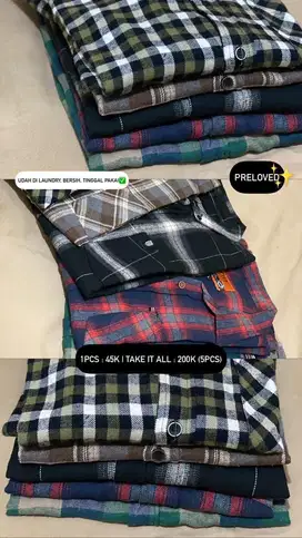 PRELOVED FLANEL KEMEJA MURAH