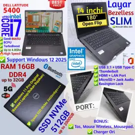 Dell i7 Gen8 8CPU RAM 16GB NVMe 512GB Laptop 14inch Bezeless