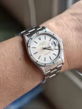 Jam Tangan Rolex Oyster Perpetual Date Silver 15210
