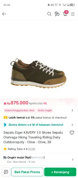 SEPATU EIGER KAVERY 1.0 SHOES//ORI