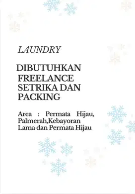 Freelance setrika dan packing