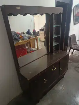 Meja rias jati coklat
