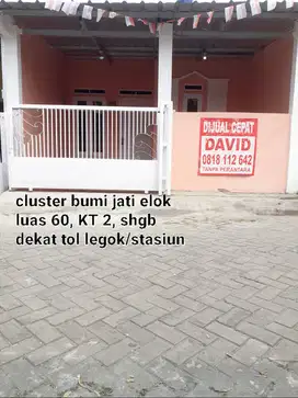 Dijual cluster bumi jati elok legok