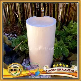 Washtafel Terazzo Natural Tinggi  85cm diameter 40cm