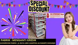 Jual rak supermarket minimarket gondola murah