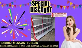 Rak minimarket single harga murah promo gondola