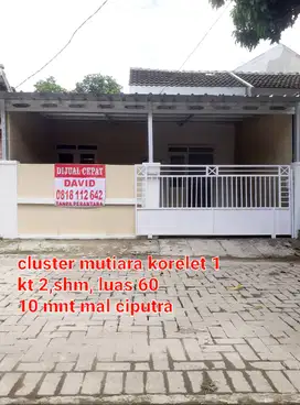 Dijual cluster mutiara korelet 1 dekat citra raya
