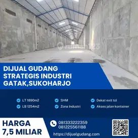 Dijual gudang lokasi kartasura luas 1890m BU!