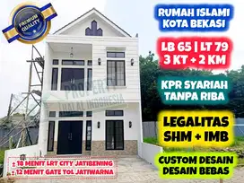 Rumah Islami Modern Jatirahayu Pondok Melati SHM IMB Custom Desain