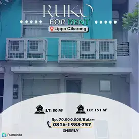 Disewakan Ruko di Kelilingi Perumahan Bergengsi di Lippo Cikarang