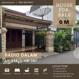 RUMAH DIJUAL (RADIO DALAM), Hanya 10 Menit ke stasiun MRT Blok A