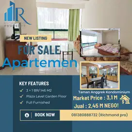 2,45 M Kondominium Taman Anggrek 3 BR 146 M2 paling murah di pasaran