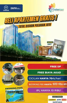 apartemen angsuran 70rb/HR siap huni selatan jakarta