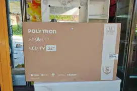 Tv led polytron 32 smart tv baru