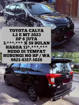TOYOTA CALYA 1.2 E MT 2023 DP 6 JUTA