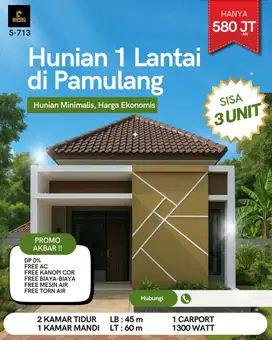 Rumah minimalis DP 0% sisa 2 unit terakhir