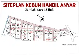 Tanah kebun Handil 100 meter dari sekolahan dian Harapan