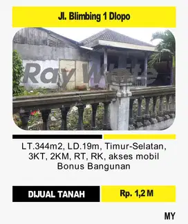 Tanah bonus rumah area Solo Baru