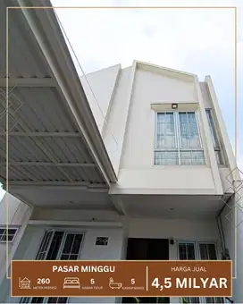 Dijual Cepat Rumah Fasilitas dan Akses Baik, bebas banjir di Ps.Minggu