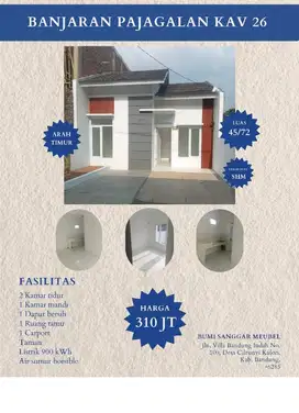 RUMAH siap huni dengan legalitas SHM cuma 310 Jt !