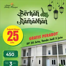 DP HANYA 30JT, CICILAN 3Jt-an, ADA PROMO SUBSIDI BIAYA KPR