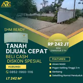 Tanah Luas 242 m Bisa Diangsur 3 Tahun SHM Ready