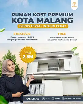 Kost Tirto Malang 23 Kamar Depan Kampus UMM 3