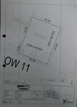 Kavling Inika Island The Avani Bsd Tangerang 320 m2 Hoek View Sungai