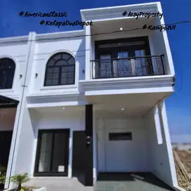 Desain rumah eropa modern akses mudah KRL Univ Indonesia