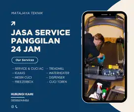 Jasa Service AC, Treadmill, Kulkas, Kompor Tanam, MesinCuci, 24Jam SDA