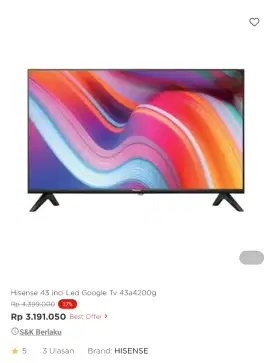 google tv 43inch promo bisa cicilan syarat ktp tanpa dp