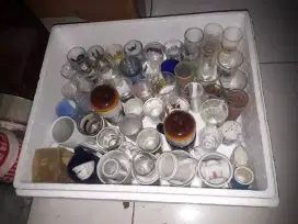 Antik koleksi gelas sloki shooter glass mancanegara harga satuan mulus