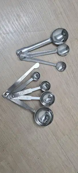 Sendok takar stainless premium tebal isi 5 yg 3 bonus
