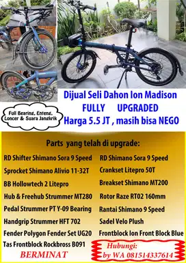 Sepeda Lipat Dahon Ion Madison FULL UPGRADE
