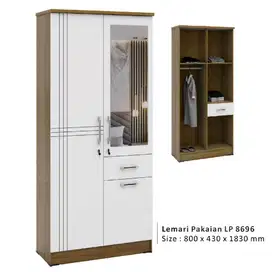 LEMARI PAKAIAN 2 PINTU (FREE ONGKIR)